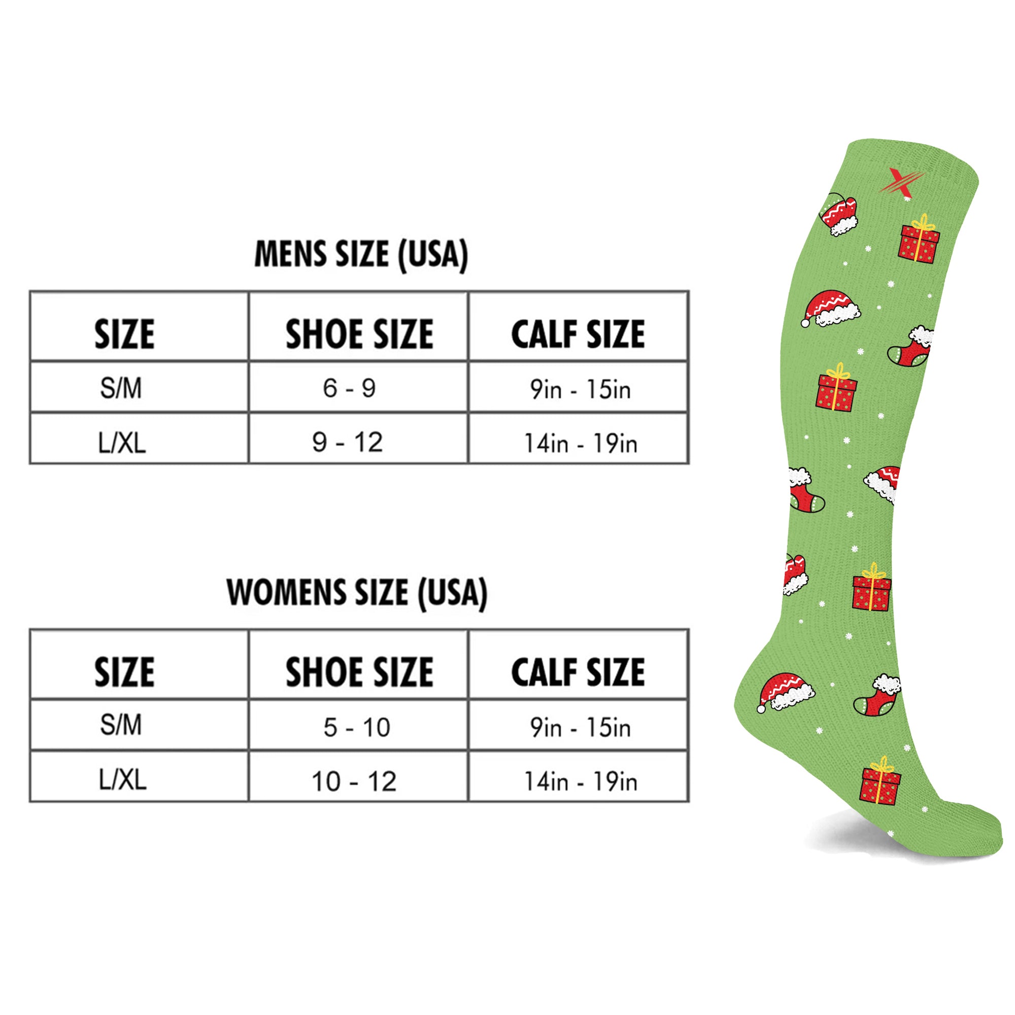 3-Pack: Holiday Fun Knee High Compression Socks