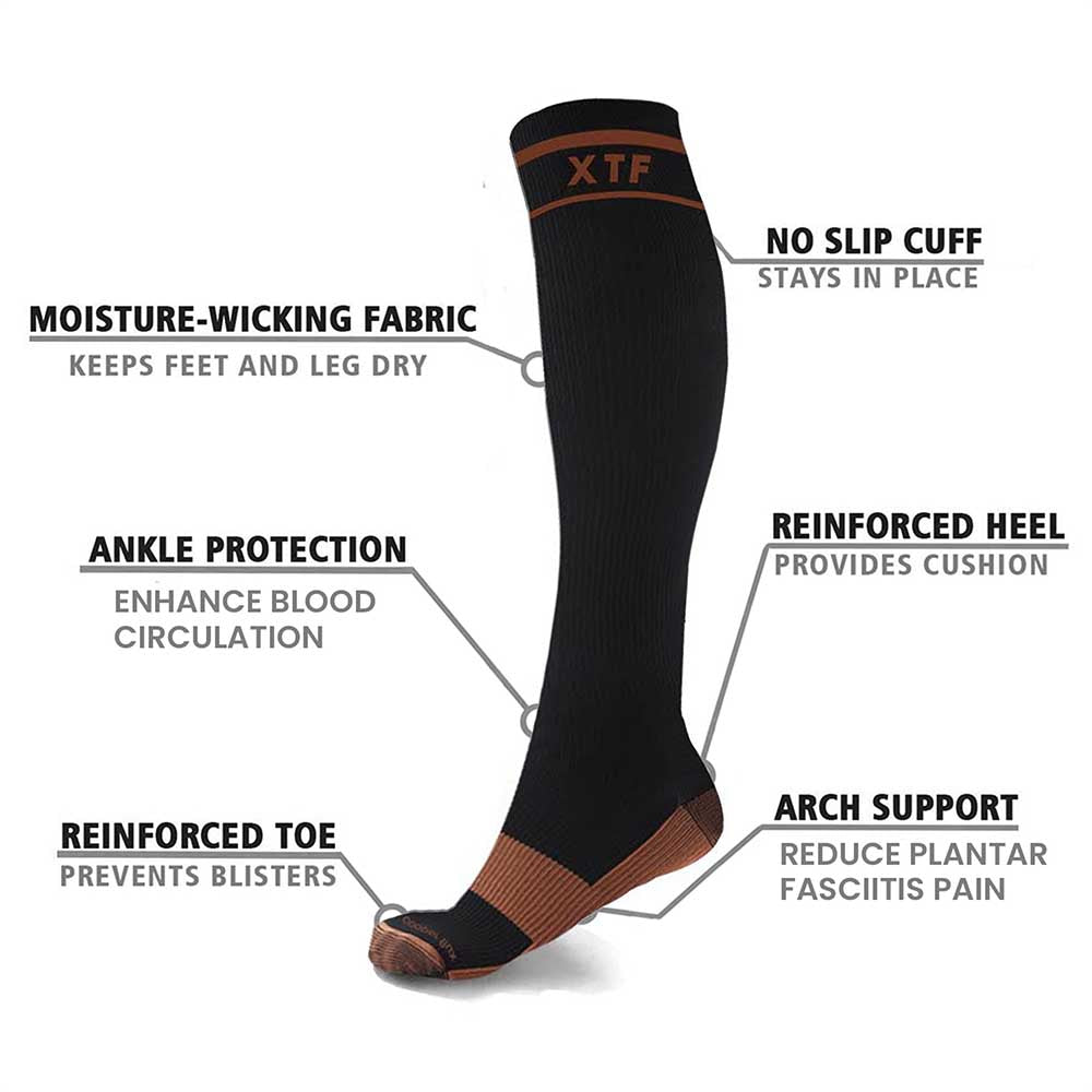 Copper-Infused Graduated Socks (6-Pairs) Extreme Fit Copper-Infused Graduated Socks (6-Pairs) Extreme Fit