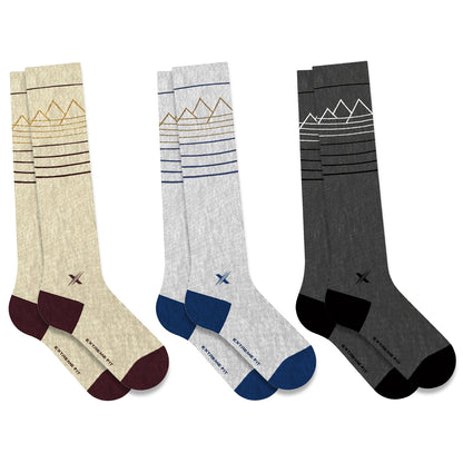 Merino Wool Boot Socks (3-Pack Assorted)