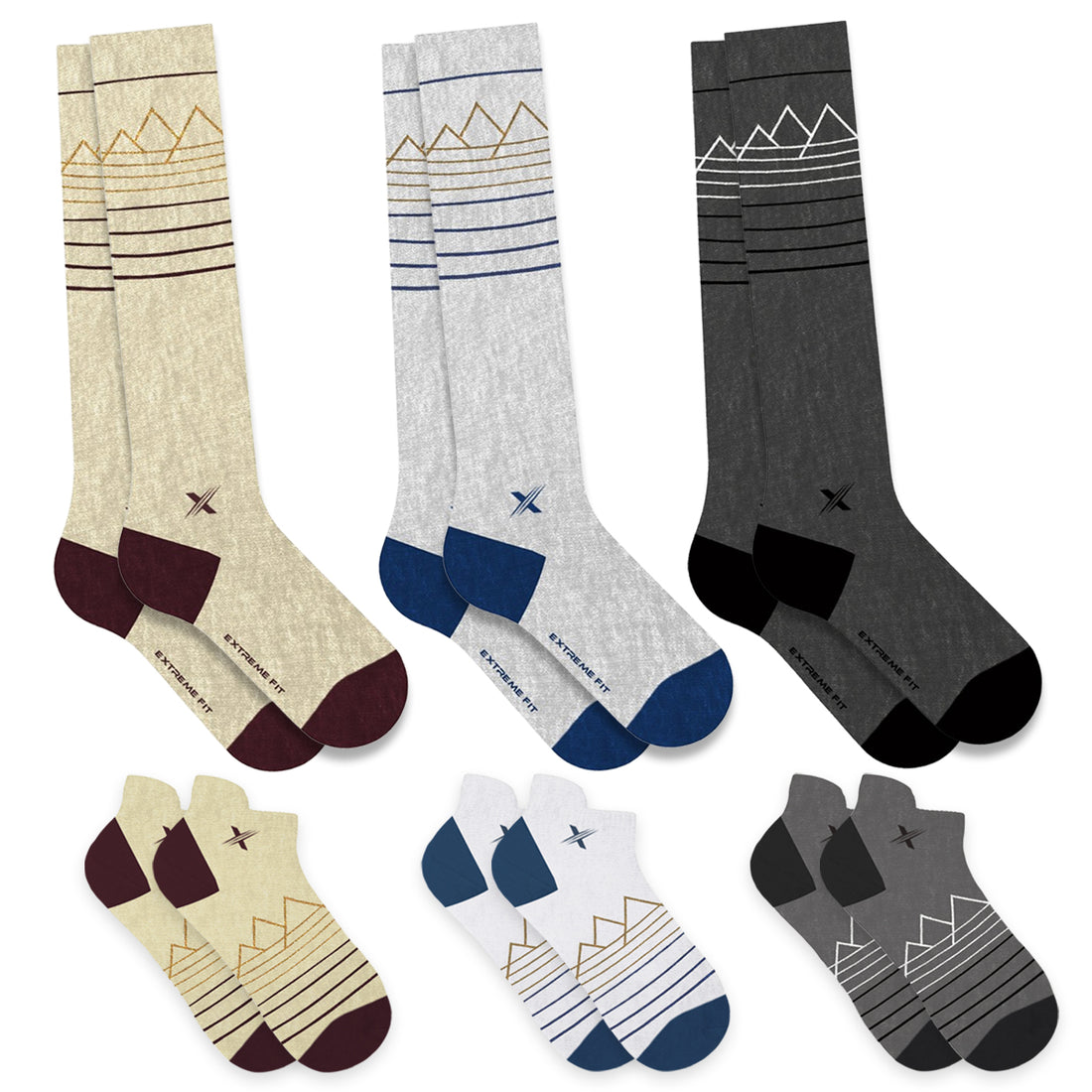 Merino Wool Boot Socks (6-Pack Assorted)