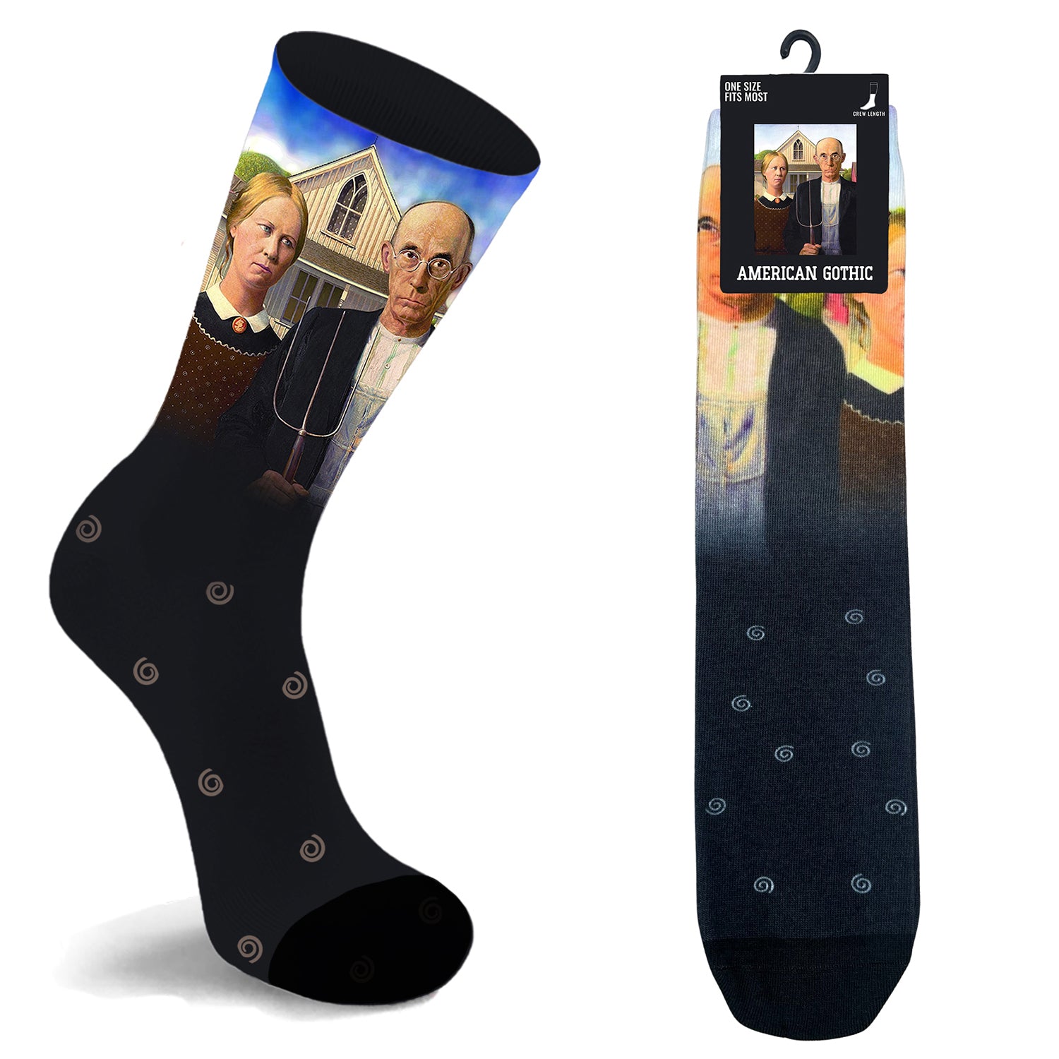 Crew Length Art Inspired Cotton Blend Socks for Men & Women