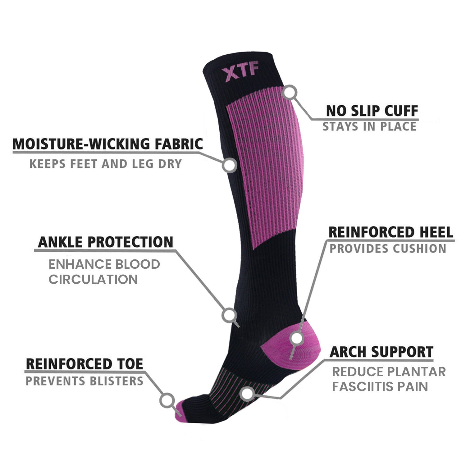 COPPER COMPRESSION KNEE-HIGH SOCKS