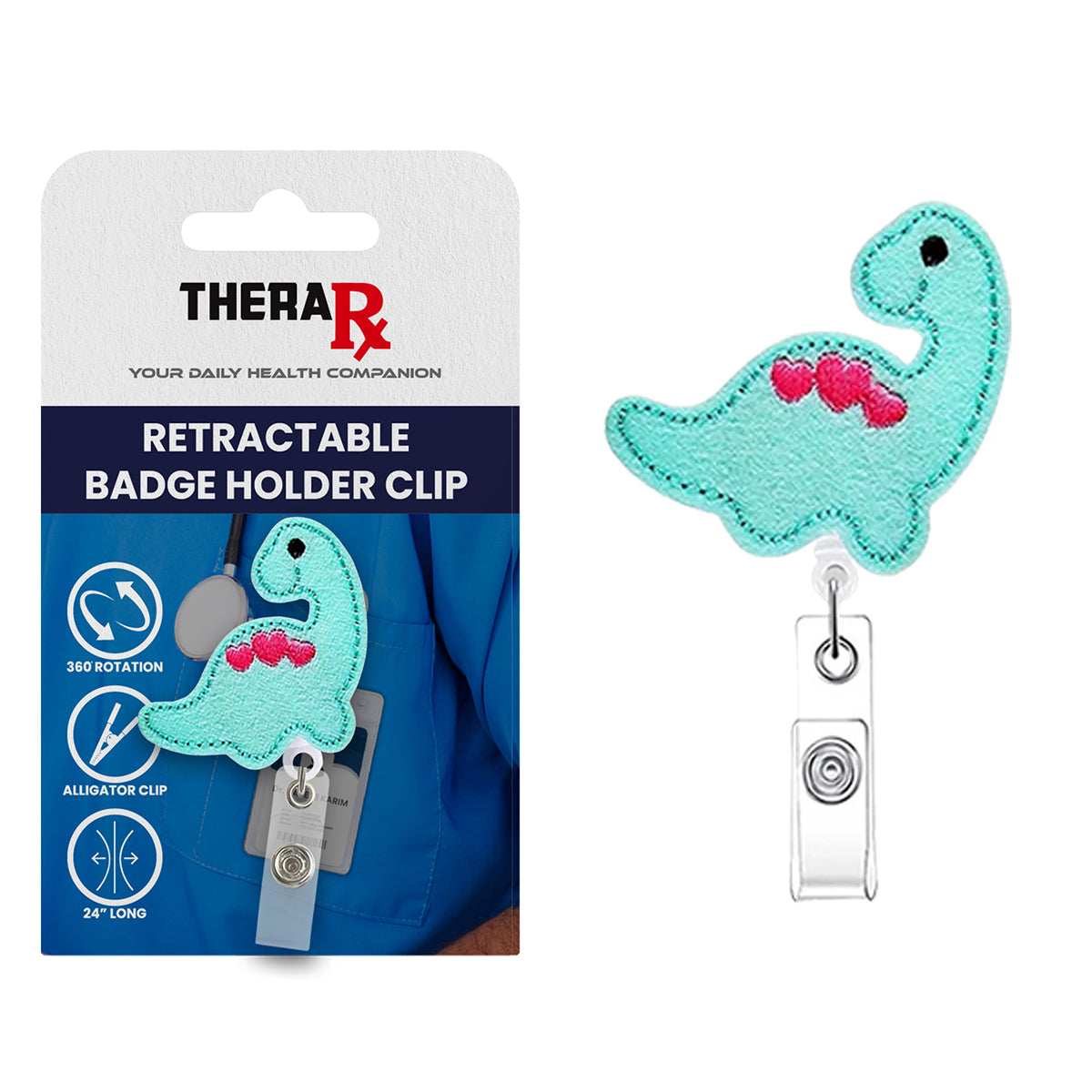 Retractable Badge Holder With Alligator Clip, 24 Inch Retractable Cord Retractable Badge Holder With Alligator Clip, 24 Inch Retractable Cord