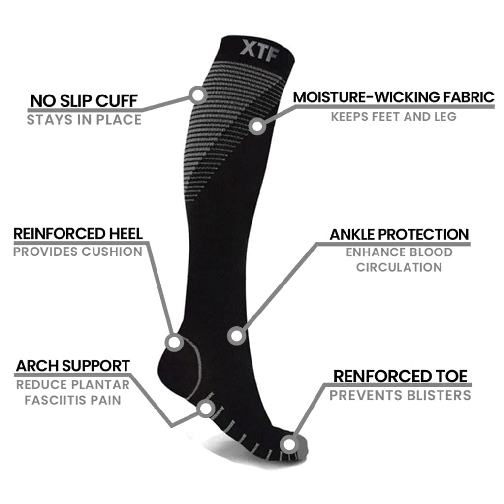 Super Lite Athletic Compression Socks (6-Pairs)