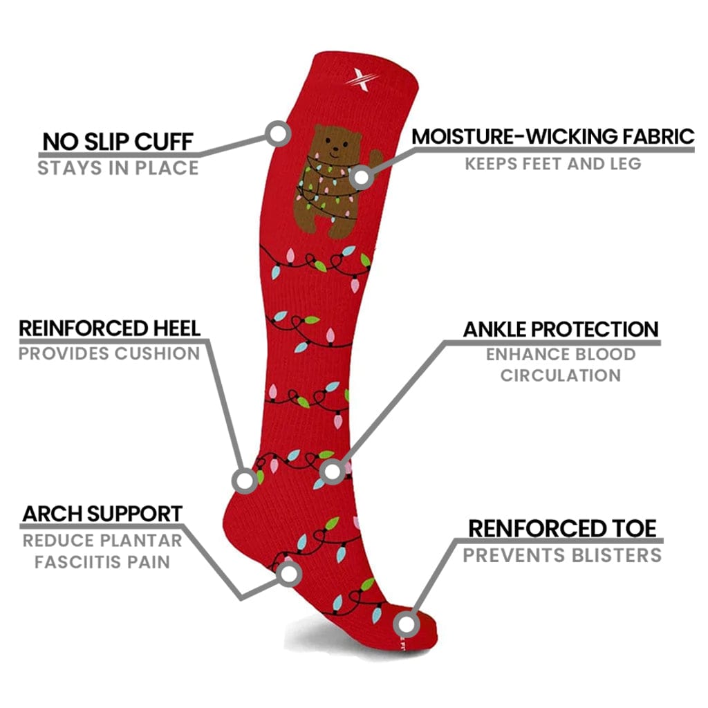 Extreme Fit - XMAS PRESENTS COMPRESSION SOCKS (3-PAIRS) - KNEE-LENGTH