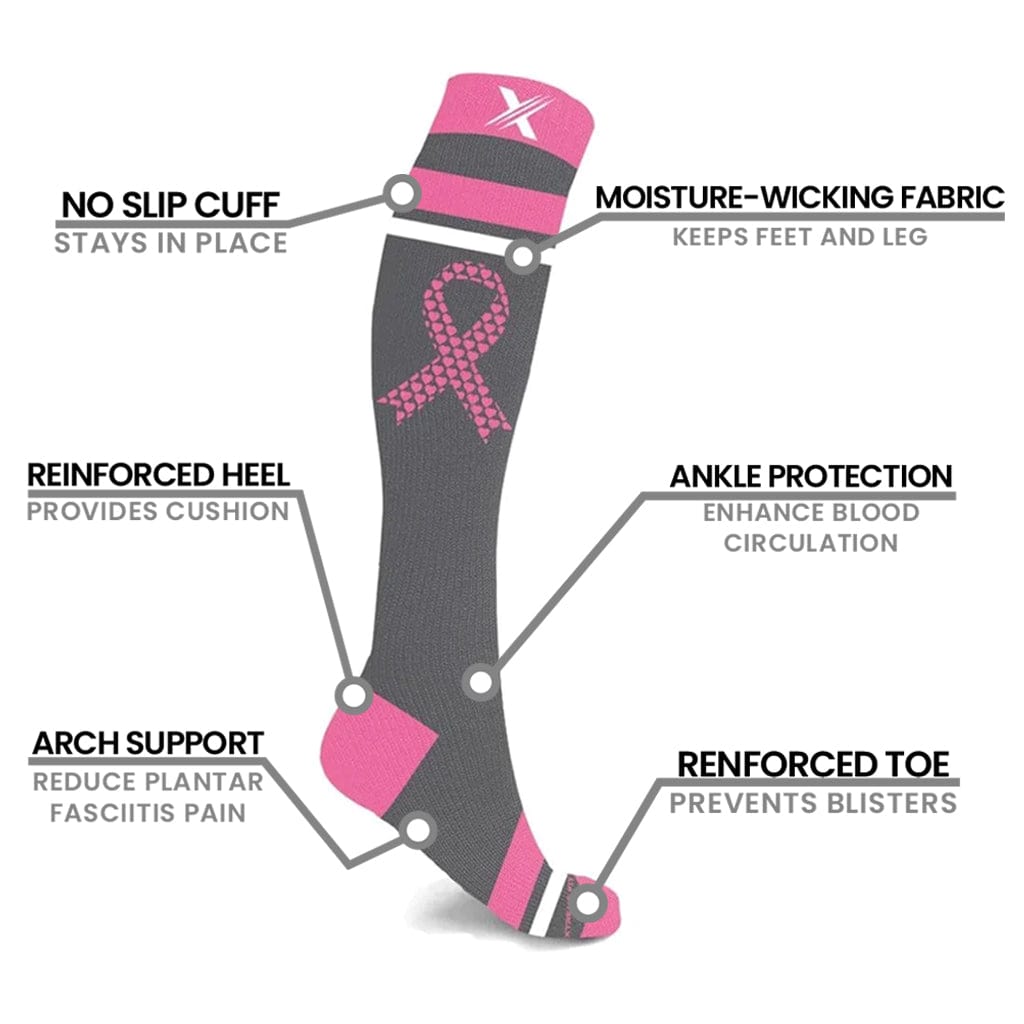 Breast Cancer Awareness Socks in Pink