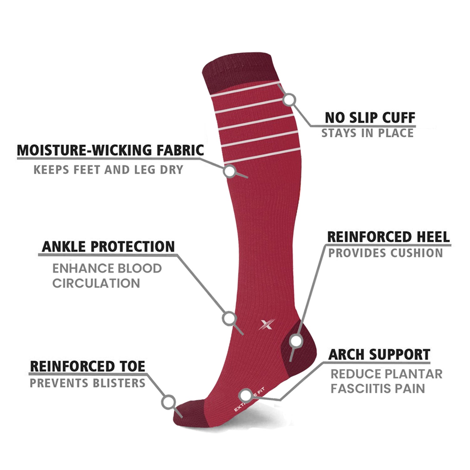 Everyday Wear Compression Socks (6-Pairs)