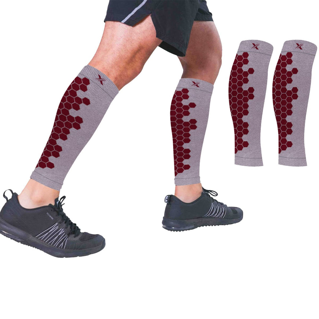  Exxact Sports Leg Sleeves for Men Football Calf Compression  Sleeve, Calf Sleeves for Men & Boys, Football Leg Sleeve (1 Pair) (Adult,  Black) : Health & Household
