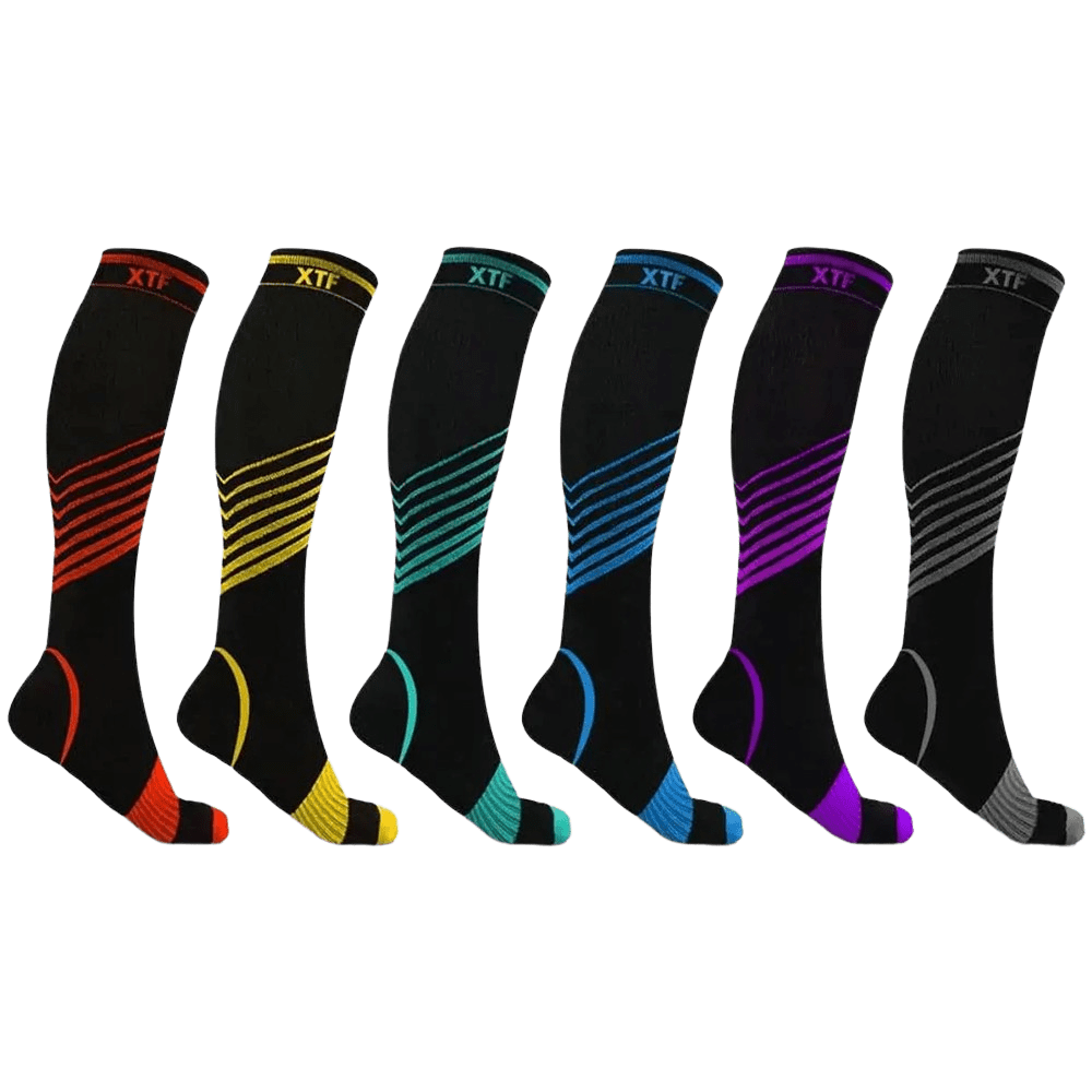 Ultra V-striped Compression Socks (6-Pairs)