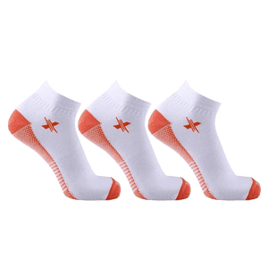 Extreme Fit - COPPER FLUX™ COMPRESSION SOCKS - White Low Cut (3-PAIRS) - ANKLE-LENGTH