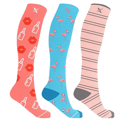 Extreme Fit - BOSSBABE VIBES SOCKS (3-PAIRS) - KNEE-LENGTH