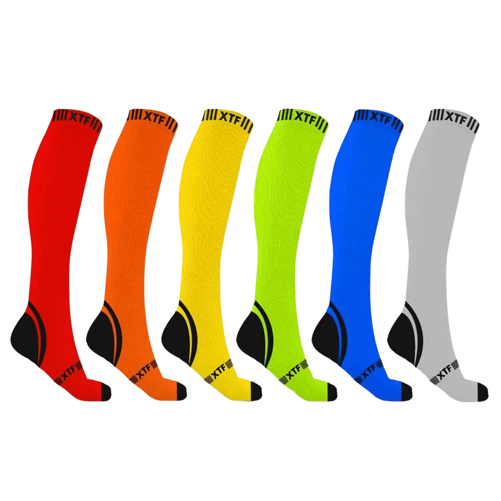 Extreme Fit - BOLD COLORS SOCKS (6-PAIRS) - KNEE-LENGTH