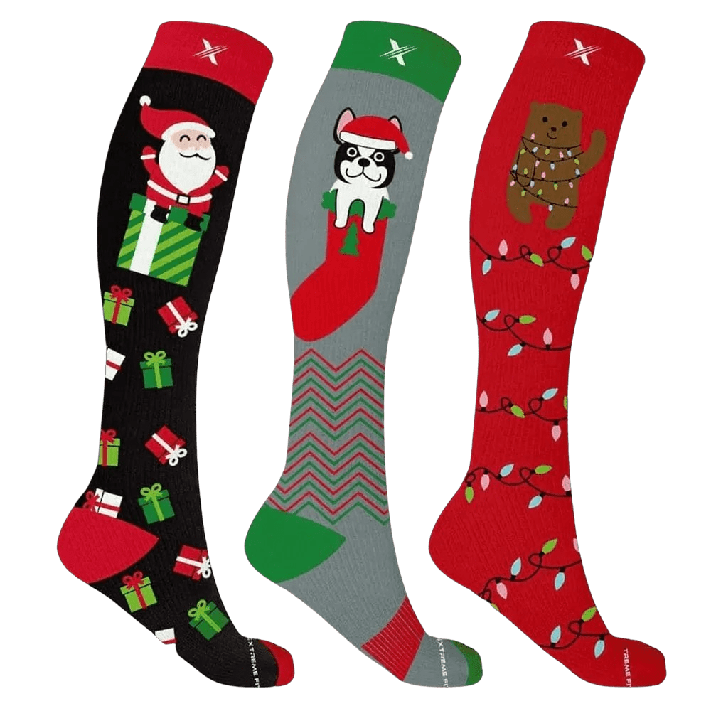 Xmas Presents Compression Socks (3-Pairs)