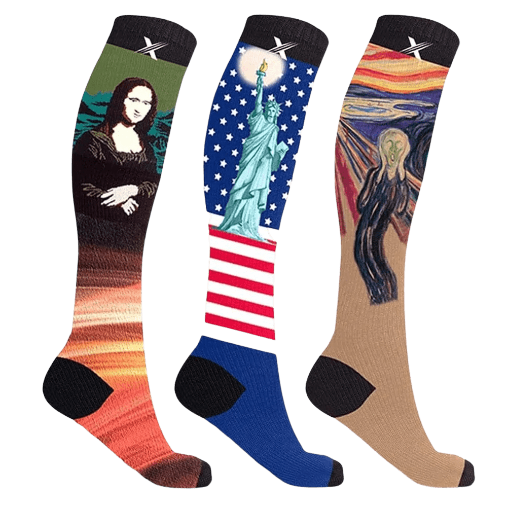 Extreme Fit - MASTERPIECES COMPRESSION SOCKS (3-PAIRS) - KNEE-LENGTH