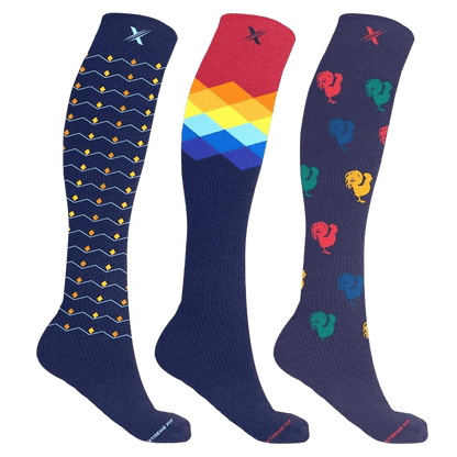Extreme Fit - GRADIENT COMPRESSION SOCKS (3-PAIRS) - KNEE-LENGTH