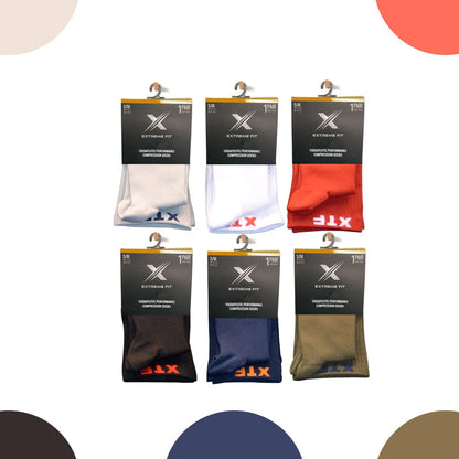 Extreme Fit - BASIC COLORS ATHLETIC SOCKS (6-PAIRS) - KNEE-LENGTH