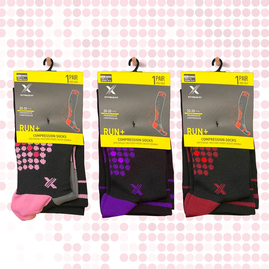 Extreme Fit - HIGH-INTENSITY - ATHELTIC GRADE COMPRESSION SOCKS (3-PAIRS) - KNEE-LENGTH