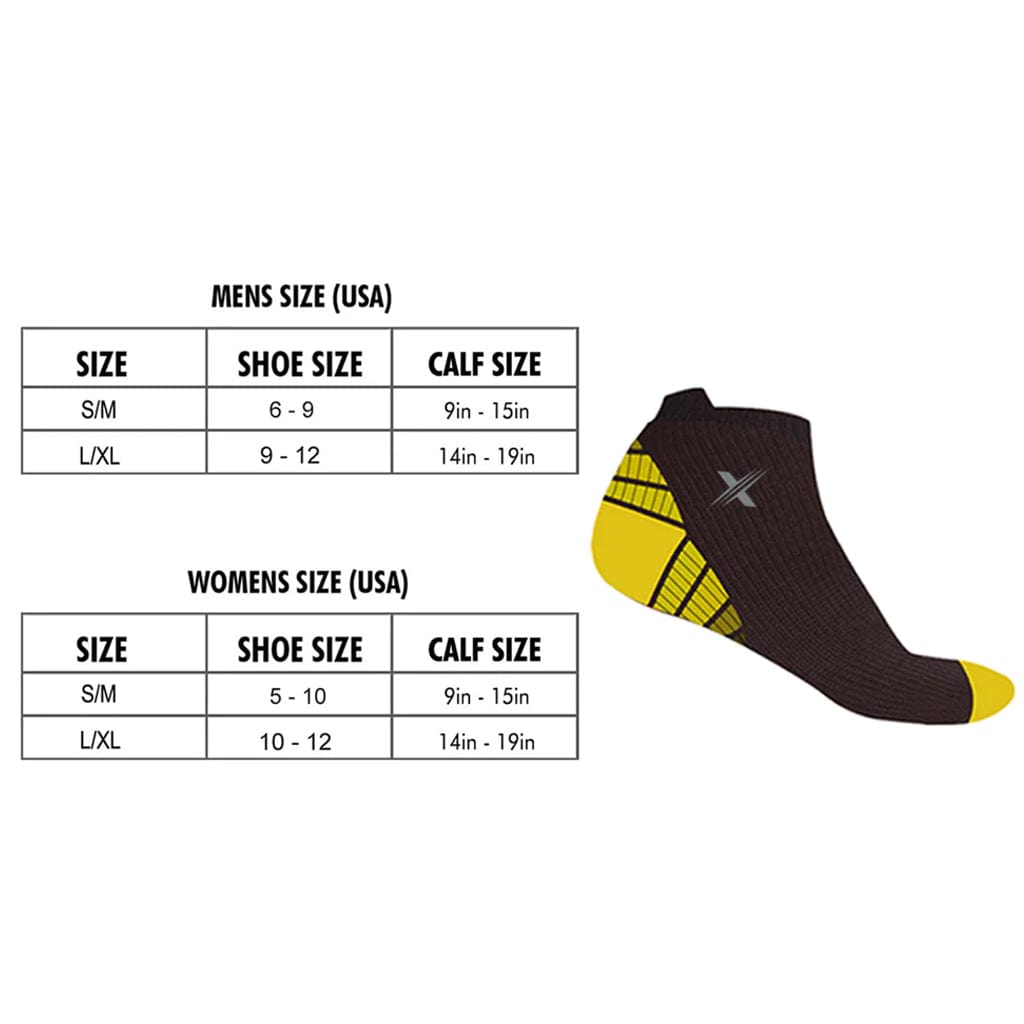 Extreme Fit - ANKLE-LENGTH SPORTS COMPRESSION SOCKS (6-PAIRS) - ANKLE-LENGTH