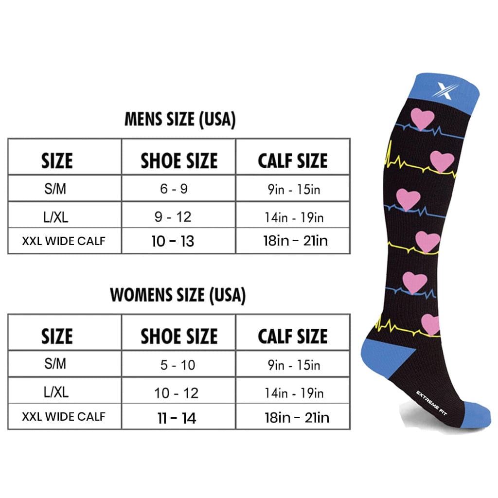 Extreme Fit - LOVE &amp; CARE COMPRESSION SOCKS (3-PAIRS) - KNEE-LENGTH