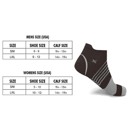 Extreme Fit - ULTRA V-STRIPED COMPRESSION SOCKS - LOW-CUT (6-PAIRS) - ANKLE-LENGTH
