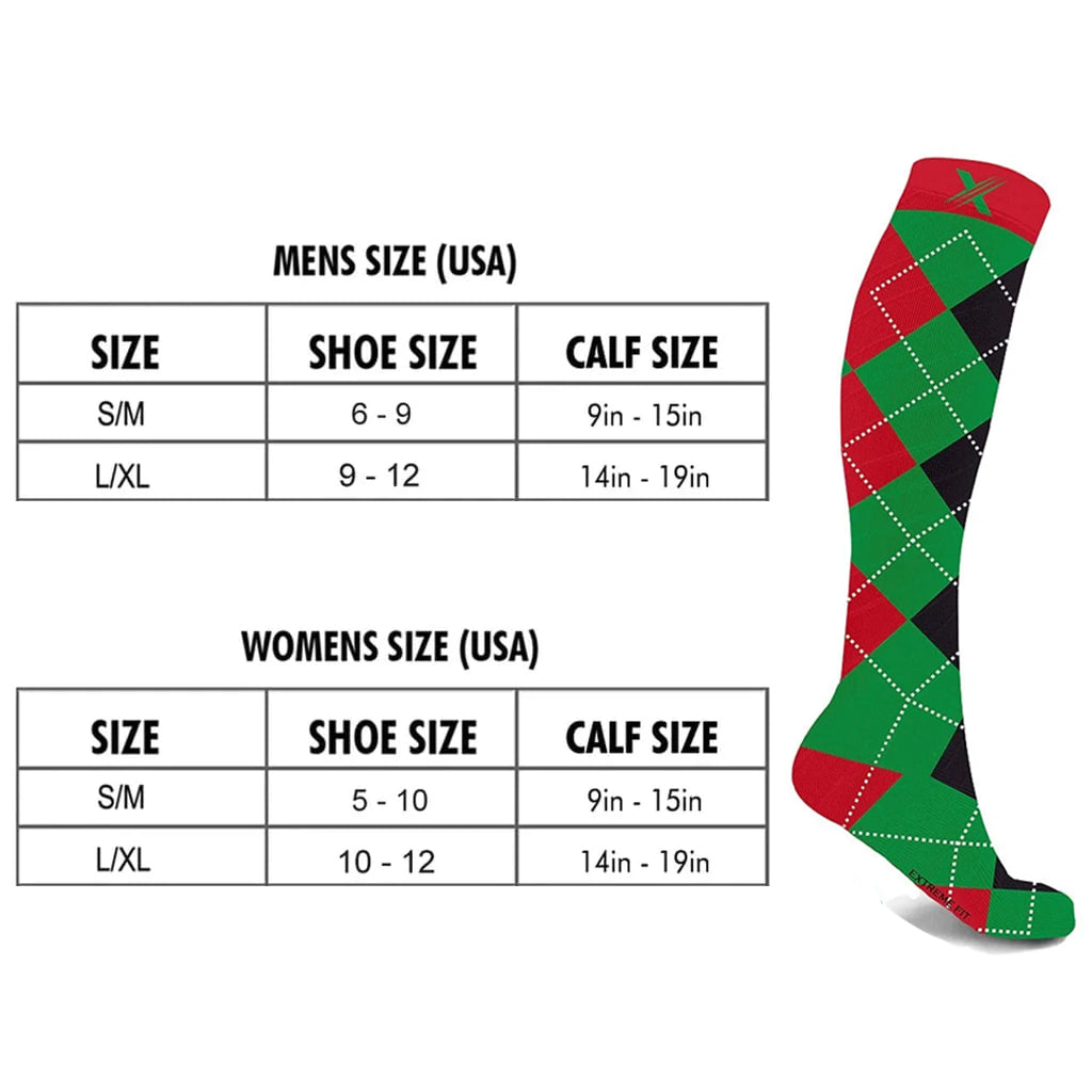 Extreme Fit - HAPPY HOLIDAYS SOCKS (6-PAIRS) - KNEE-LENGTH