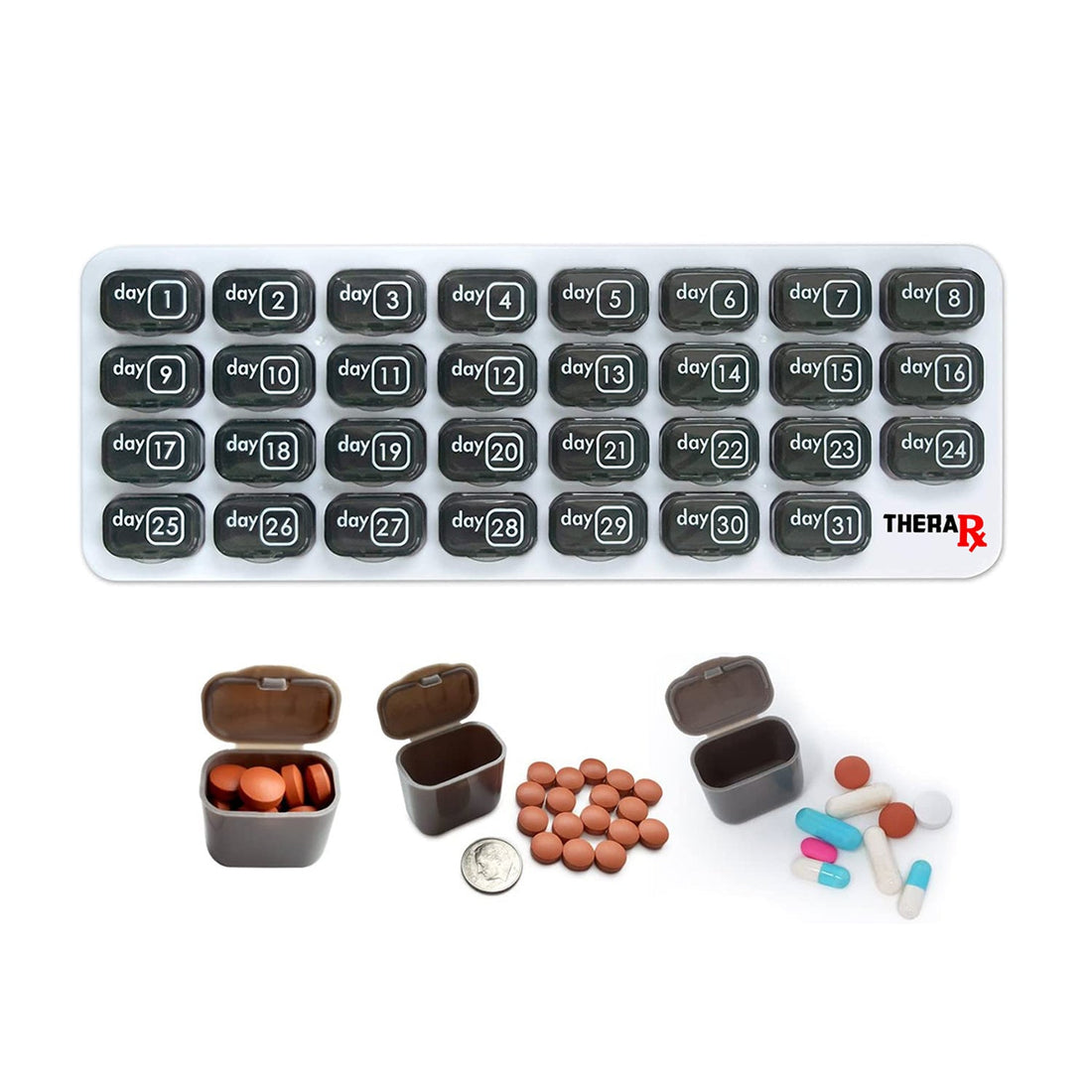Thera Rx 31 Day Monthly Pill Organizer